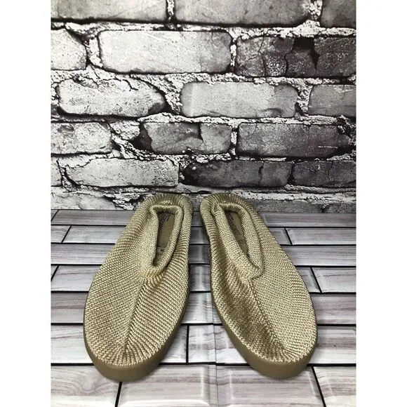 Arcopedico Beige Tan Mesh Knit Fabric Slip On Loafers Shoes Women Sz 41EU/10M US