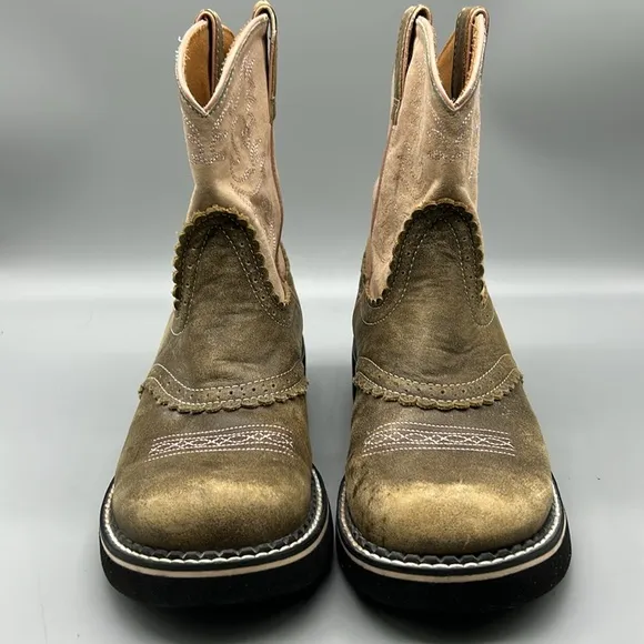 Arias Fatbaby style Boots | Pink and Tan