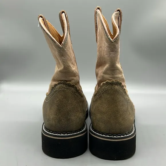 Arias Fatbaby style Boots | Pink and Tan