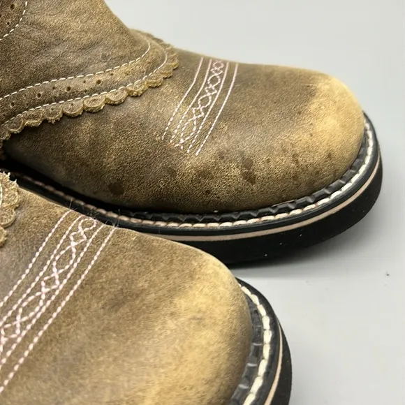 Arias Fatbaby style Boots | Pink and Tan