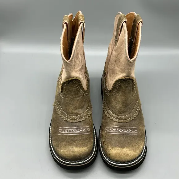 Arias Fatbaby style Boots | Pink and Tan