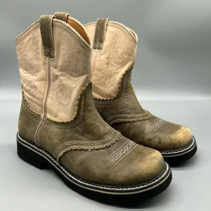 Arias Fatbaby style Boots | Pink and Tan