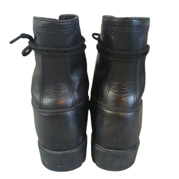 Ariat Black Leather Ankle Boots with Men's Lace-Up Combat Boots Sz 8.5