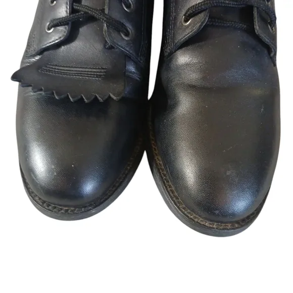Ariat Black Leather Ankle Boots with Men's Lace-Up Combat Boots Sz 8.5