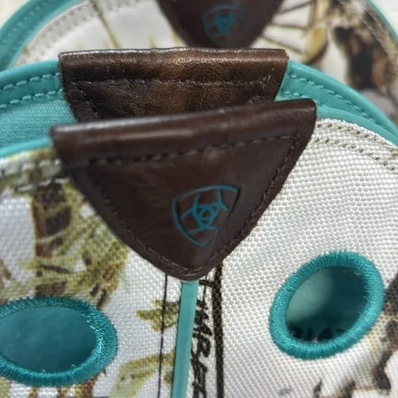 ARIAT FATBABY Cowboy Boots Women's Size 7.5 Blue leather Camo Brown Western