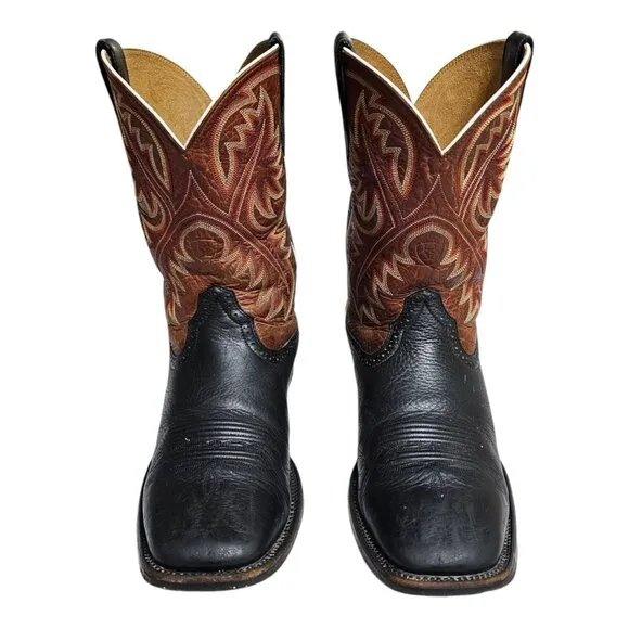 Ariat Quickdraw Western Boots Mens Size 11.5 D Black Leather 10002221 Cowboy