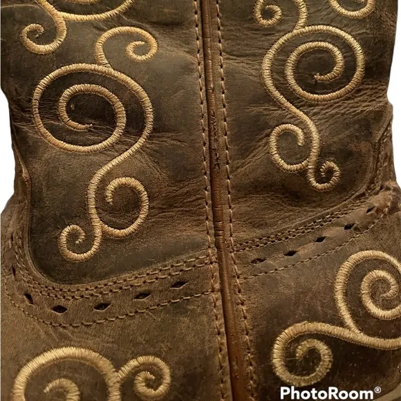 ARIAT youth Shelleen ditressed embroidered western boots