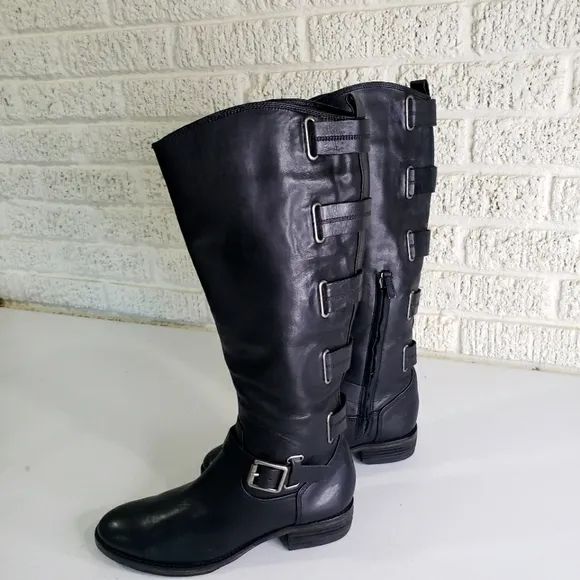 Arturo Chiang Elsie Leather Riding Boots