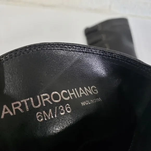 Arturo Chiang Elsie Leather Riding Boots