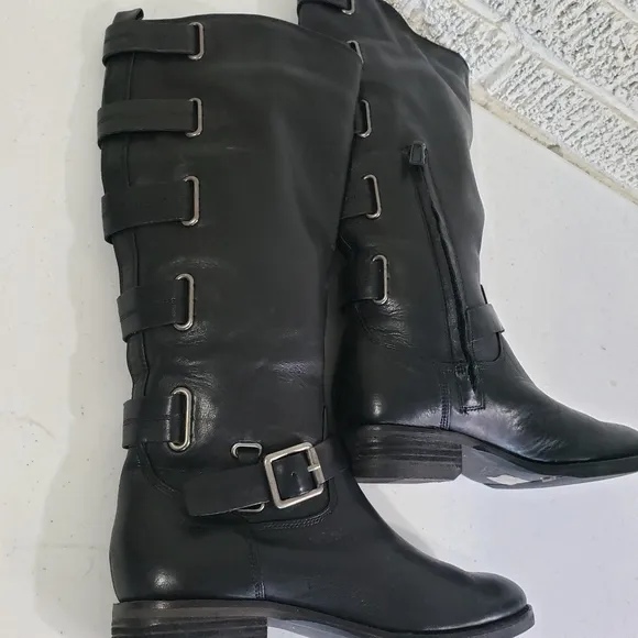 Arturo Chiang Elsie Leather Riding Boots