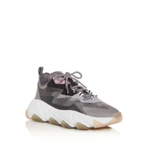 ASH Womens Gray 1-1/2&quot; Platform Eclipse Toe Wedge Athletic Sneakers Shoes 37