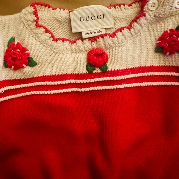 Authentic Gucci Girls Embroidered Sweater Dress (preowned)