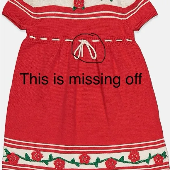 Authentic Gucci Girls Embroidered Sweater Dress (preowned)