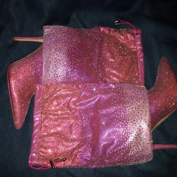 AZALEA WANG &quot;EVERYTHING PINK DREAMS ARE MADE OF&quot; METALLIC PINK STILETTO (NEW !)
