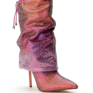 AZALEA WANG &quot;EVERYTHING PINK DREAMS ARE MADE OF&quot; METALLIC PINK STILETTO (NEW !)