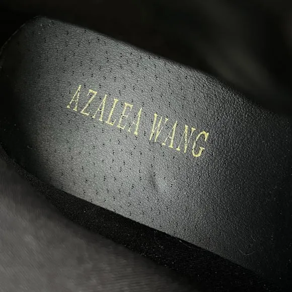 AZELEA WANG Cavalier Pearl Bubble Ankle Boots Goth Black Size 7 NEW