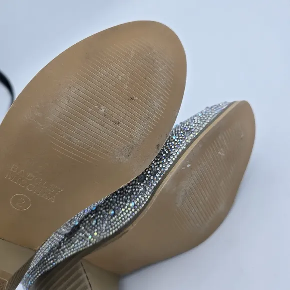 Badgley Mischka Girls’ Sparkly Cowgirl Boots, Silver Rhinestones