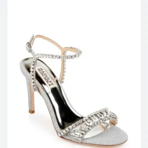 Badgley Mischka Marina Gemstone Stiletto Ankle Strap Sandal Size 8