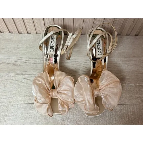 Badgley Mischka Nessie Bowed Stiletto Heel Womens Shoes Sz 7