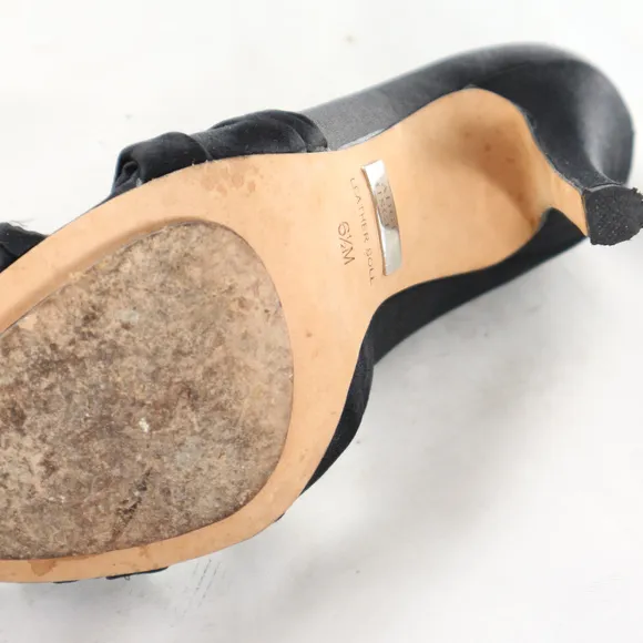 BADGLEY MISCHKA Peep Toe Open Pump Heels Sz 6.5 US Wmn