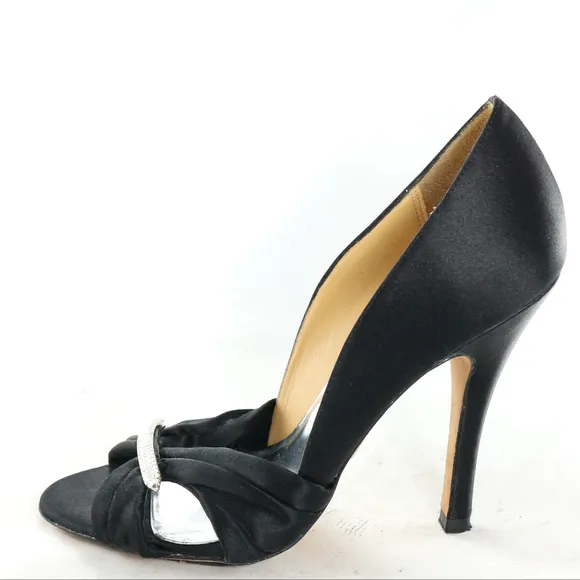 BADGLEY MISCHKA Peep Toe Open Pump Heels Sz 6.5 US Wmn