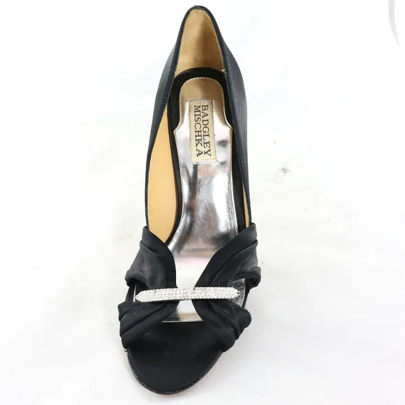 BADGLEY MISCHKA Peep Toe Open Pump Heels Sz 6.5 US Wmn