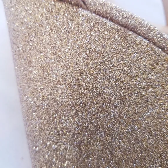 Badgley Mischka | Platform Gold Glitter Sandals