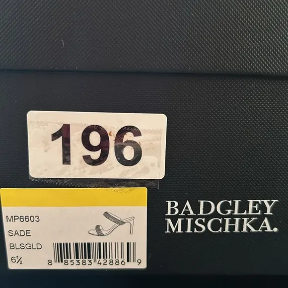 Badgley Mischka Sade Jeweled Double-Band Stiletto Heels Blush Gold NEW Size 6.5