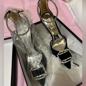 Badgley Mischka Stiletto Shoes with Rhinestones