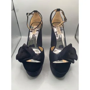 Badgley Mischka Women's Black Alora Square Toe Heel Platform Sandals Size 9 NWOB