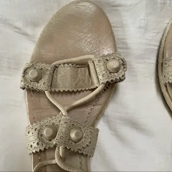 BALENCIAGA Arena Espadrille Ankle Wrap Gladiator Sandals
