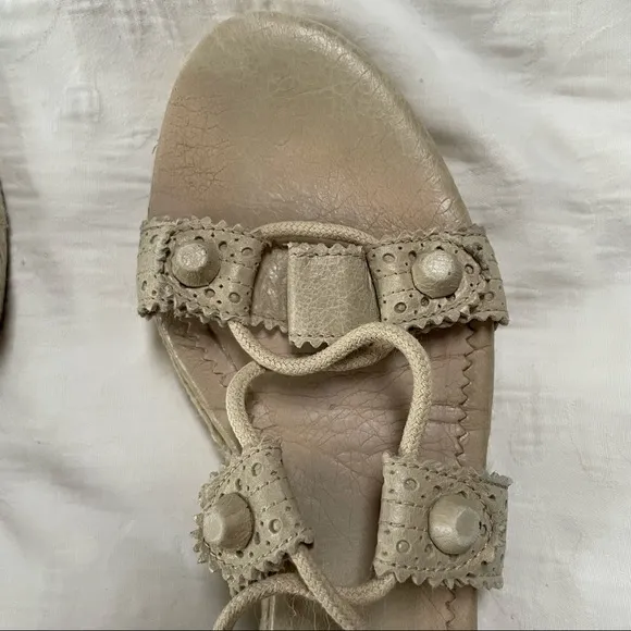 BALENCIAGA Arena Espadrille Ankle Wrap Gladiator Sandals