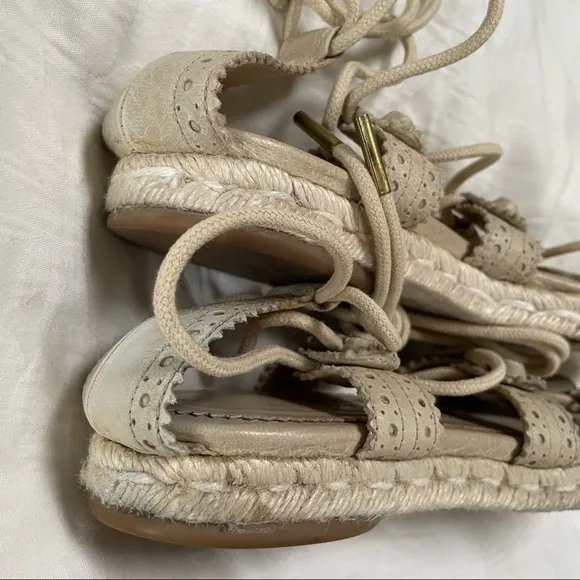 BALENCIAGA Arena Espadrille Ankle Wrap Gladiator Sandals