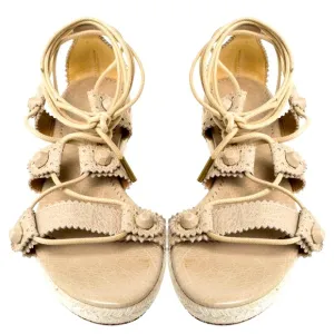 BALENCIAGA Arena Espadrille Ankle Wrap Gladiator Sandals