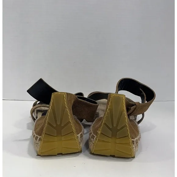 Balenciaga brown nubuck espadrille sandals sz 40 EU Preowned