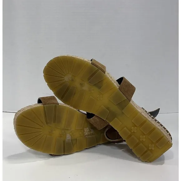 Balenciaga brown nubuck espadrille sandals sz 40 EU Preowned