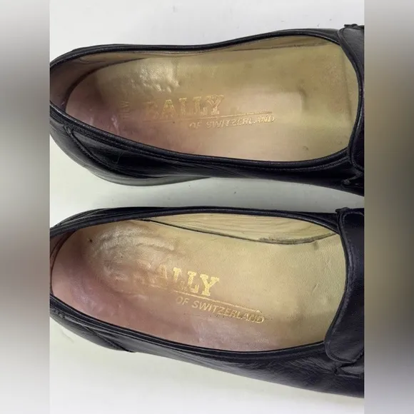 Bally of Switzerland Black Leather Loafers Men’s Shoes Sz 10 Medium MSRP:$349.95