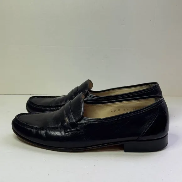 Bally of Switzerland Black Leather Loafers Men’s Shoes Sz 10 Medium MSRP:$349.95