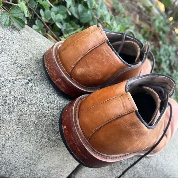 Banana Republic Italian Leather Tan Oxford Dress Shoes 9M