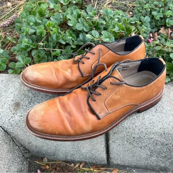 Banana Republic Italian Leather Tan Oxford Dress Shoes 9M