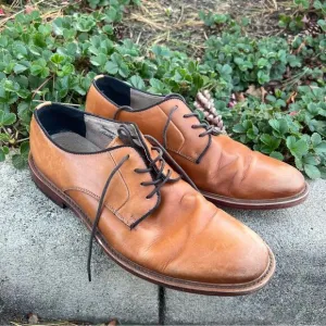 Banana Republic Italian Leather Tan Oxford Dress Shoes 9M