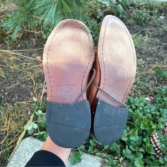 Banana Republic Italian Leather Tan Oxford Dress Shoes 9M