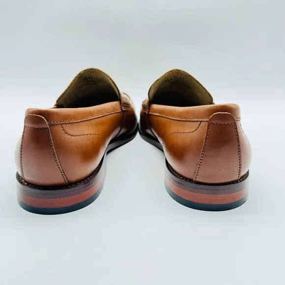 Banana Republic Mens 10.5 Brown Leather Penny Loafers Shoes Ortholite NEW