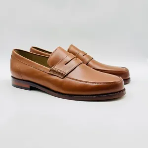 Banana Republic Mens 10.5 Brown Leather Penny Loafers Shoes Ortholite NEW