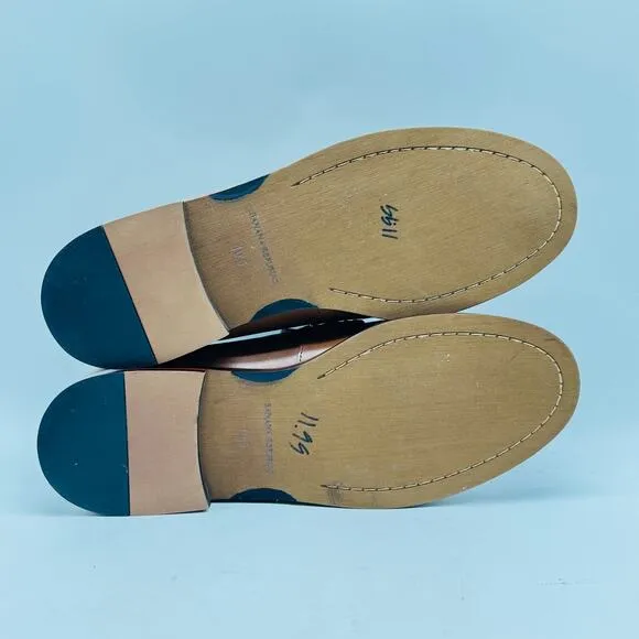 Banana Republic Mens 10.5 Brown Leather Penny Loafers Shoes Ortholite NEW