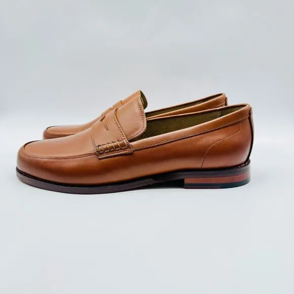 Banana Republic Mens 10.5 Brown Leather Penny Loafers Shoes Ortholite NEW