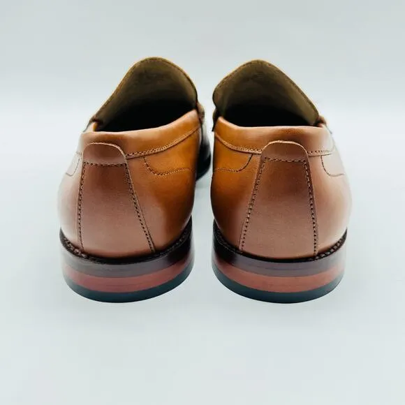 Banana Republic Mens 10.5 Brown Leather Penny Loafers Shoes Ortholite NEW