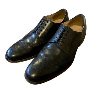 Banana Republic Mens 11.5 Liam Wingtip Oxford Dress Shoes LEATHER Lace Up Black