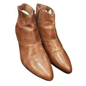 Band of the Free Tan Leather Wedge Boots - Size 8.5 (New with Tags)
