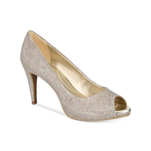 BANDOLINO Womens Gold 1/2&quot; Hidden Platform Rainaa Stiletto Pumps Shoes 10 M